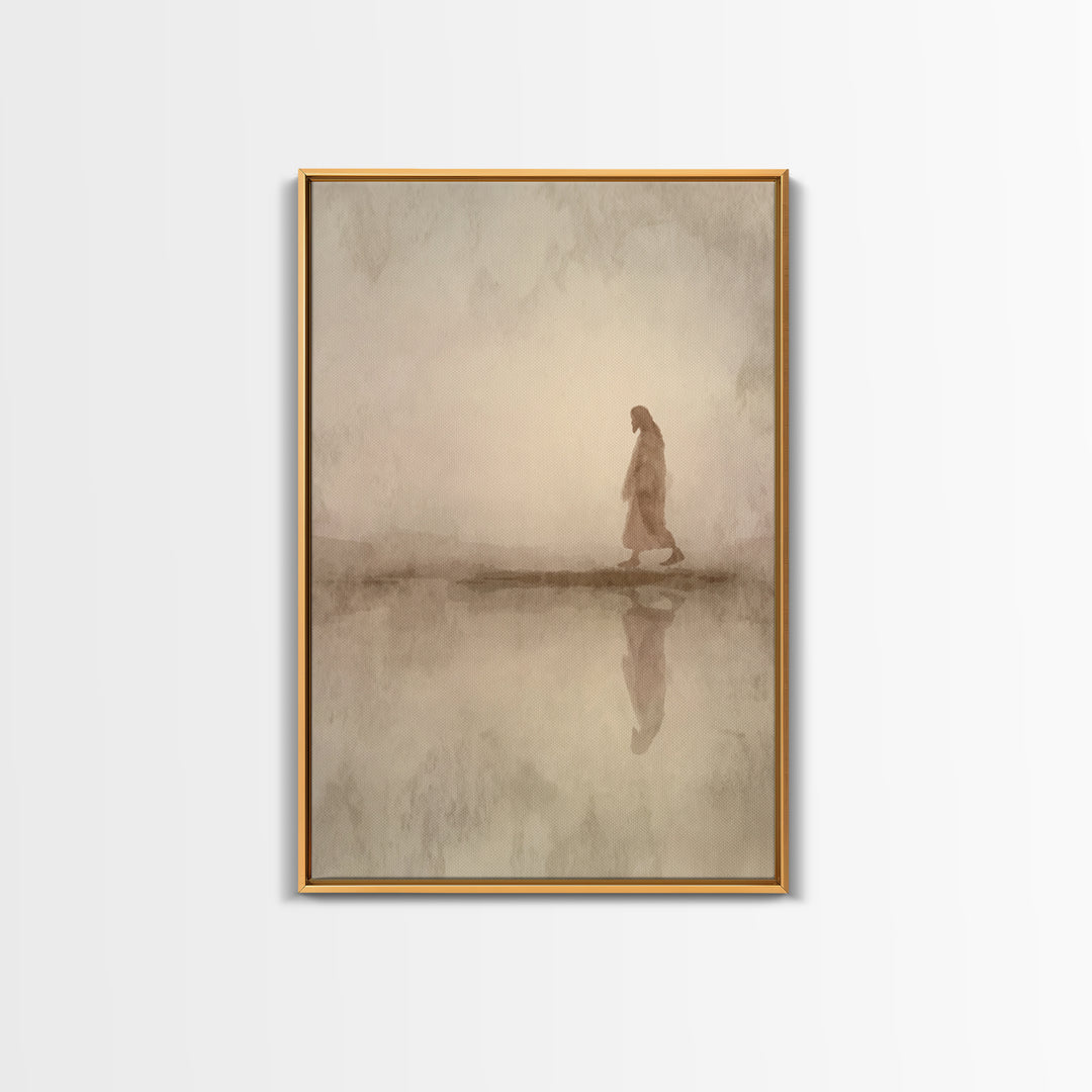 Ancient Walk - Framed Canvas Print - Christian Wall Art - Jesus Painting - Vintage Christian Art - Christian Art Canvas - Christian Gift