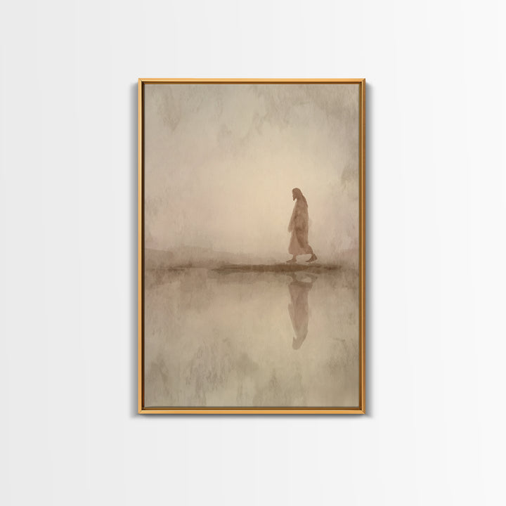 Ancient Walk - Framed Canvas Print - Christian Wall Art - Jesus Painting - Vintage Christian Art - Christian Art Canvas - Christian Gift