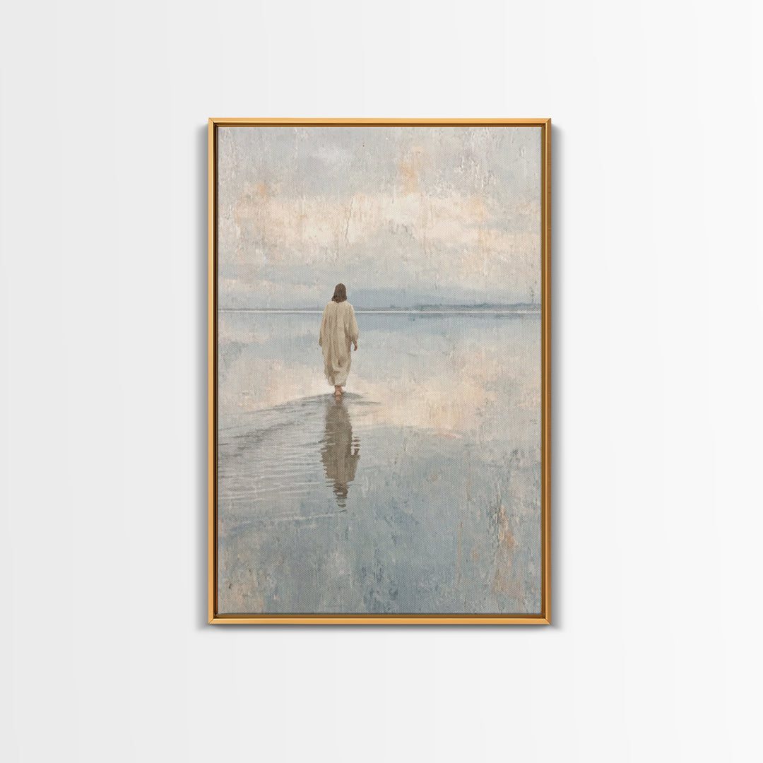 Heavenly Path , Framed Canvas Print, Christian Wall Art, Christian Art Canvas, Jesus Painting, Christian Christmas Art
