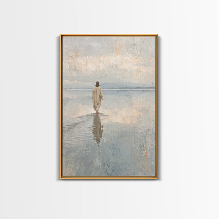 Heavenly Path , Framed Canvas Print, Christian Wall Art, Christian Art Canvas, Jesus Painting, Christian Christmas Art