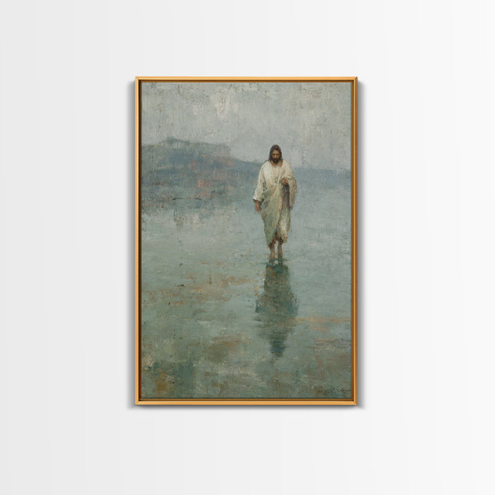 Hallowed Path | Framed Canvas Print | Christian Art Canvas | Jesus Painting | Vintage Christian Art | Christian Wall Art