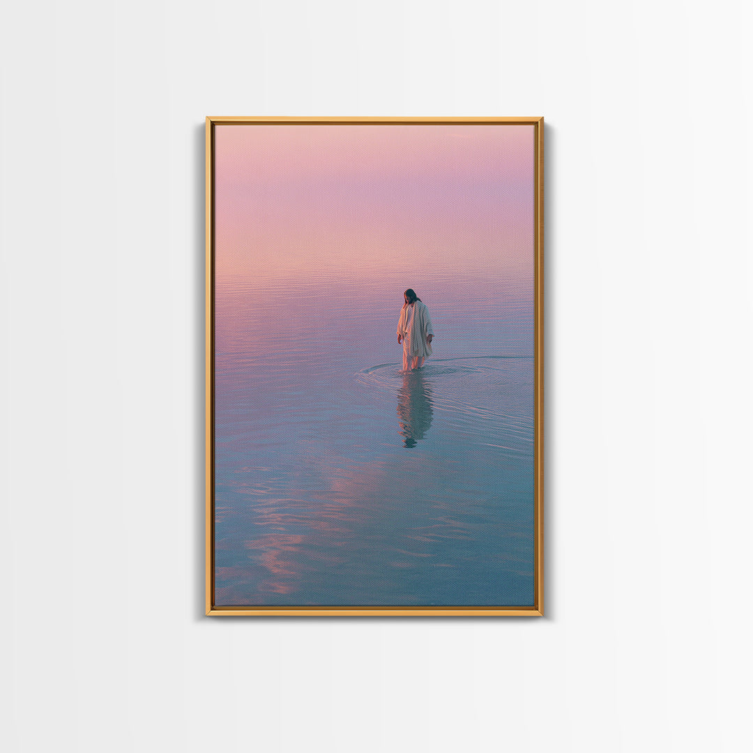 Rosewater Peace , Framed Canvas Print, Christian Art Canvas, Jesus Painting, Modern Christian Art, Christian Wall Art
