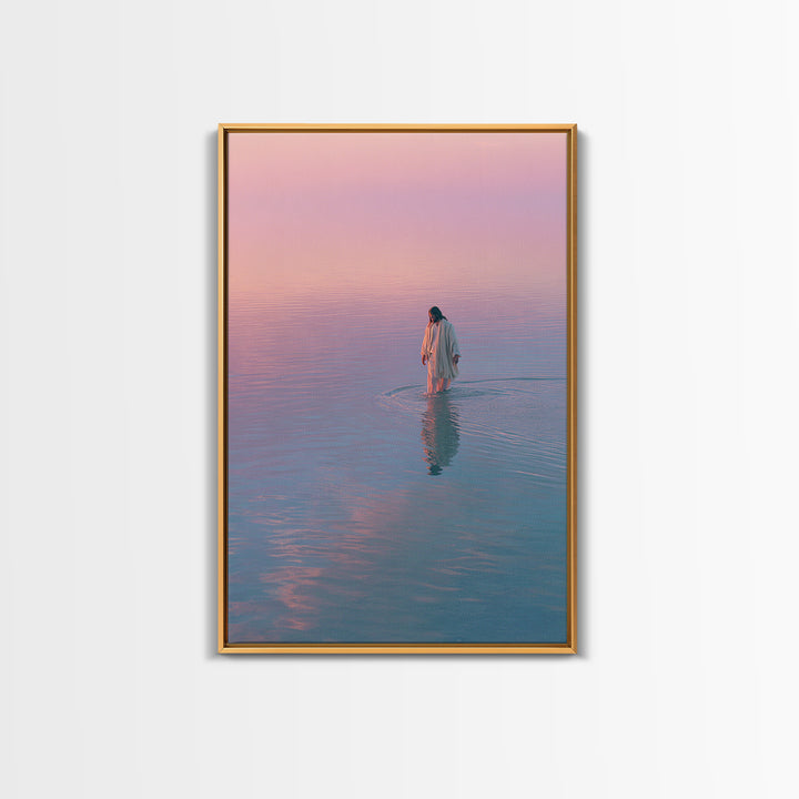 Rosewater Peace , Framed Canvas Print, Christian Art Canvas, Jesus Painting, Modern Christian Art, Christian Wall Art
