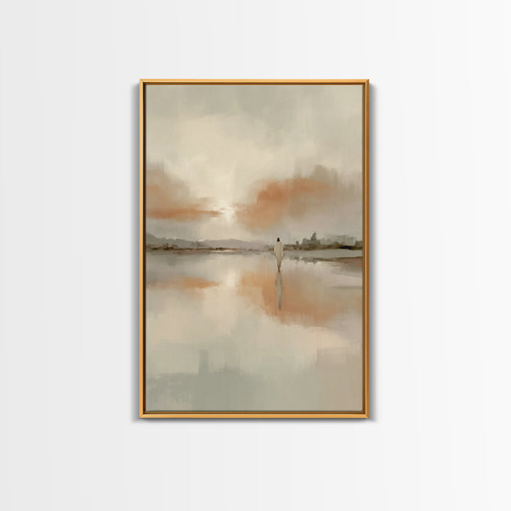 Walk Of Faith, Framed Canvas Print, Jesus Wall Art, Christian Canvas Art, Christian Art Print, Subtle Christian Art, Christian Christmas De