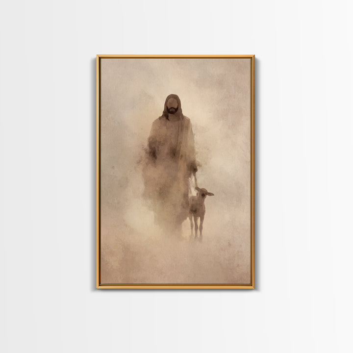 Holy Presence | Framed Canvas Print | Christian Art Canvas | Abstract Christian Art | Jesus Painting | Christian Wall Art | Christian Gift