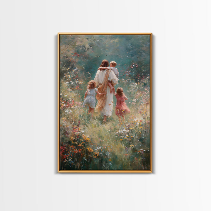 Garden Of Hope – Framed Canvas Print – Christian Art Canvas – Christian Wall Art – Jesus Painting – Christian Christmas Art – Christian Gif