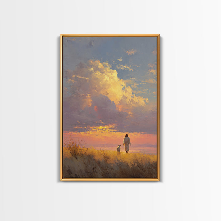 Horizon Of Peace | Framed Canvas Print | Christian Wall Art | Christian Art | Christian Art Canvas | Jesus Painting | Christian Gift Ideas