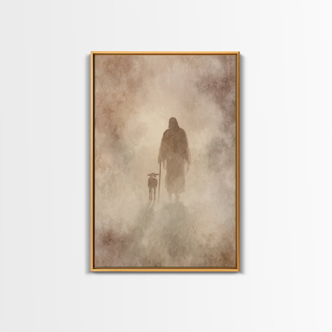 Dusty Road Faith | Framed Canvas Print | Christian Art Canvas | Christian Art | Christian Wall Art | Jesus Painting | Christian Christmas A