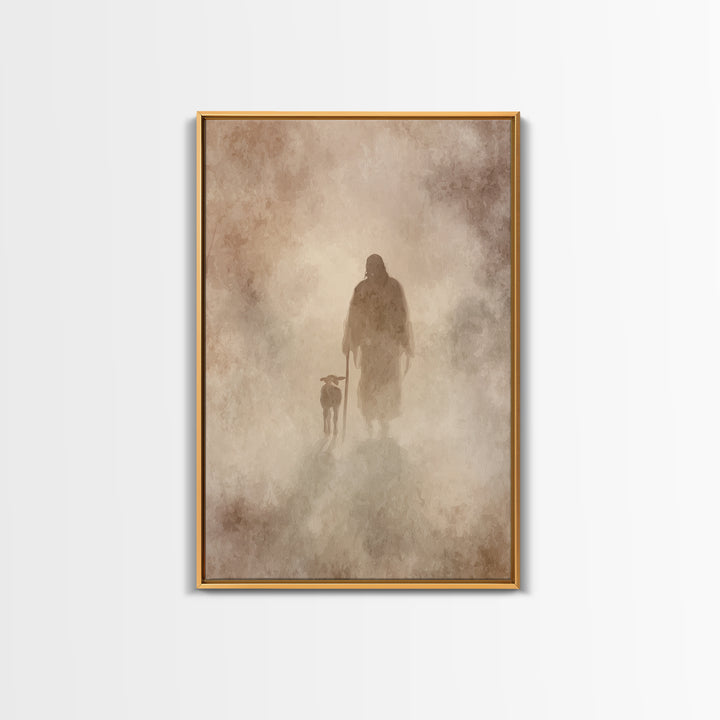 Dusty Road Faith | Framed Canvas Print | Christian Art Canvas | Christian Art | Christian Wall Art | Jesus Painting | Christian Christmas A