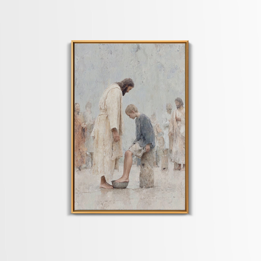 Humble Light Path | Framed Canvas Print | Christian Wall Art | Jesus Canvas Art | Christian Art Print | Christian Gift Ideas | Vintage Chri