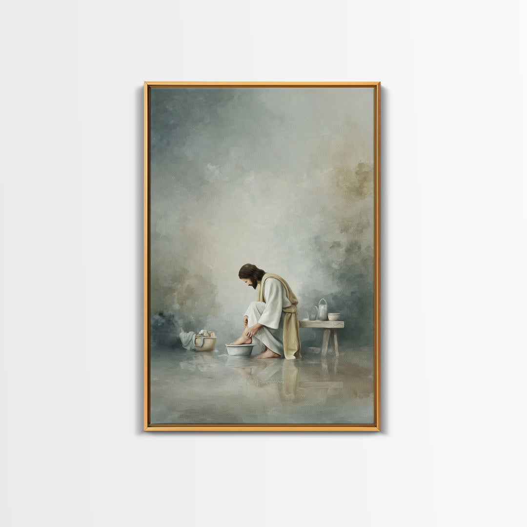 Still Waters Hope – Framed Canvas Print – Christian Wall Art – Jesus Art Print – Christian Art Canvas – Subtle Christian Art – Large Christ