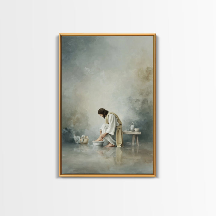 Still Waters Hope – Framed Canvas Print – Christian Wall Art – Jesus Art Print – Christian Art Canvas – Subtle Christian Art – Large Christ