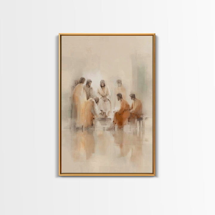 Circle Of Compassion, Framed Canvas Print, Christian Wall Art, Christian Art Canvas, Jesus Painting, Christian Decor, Modern Christian Art