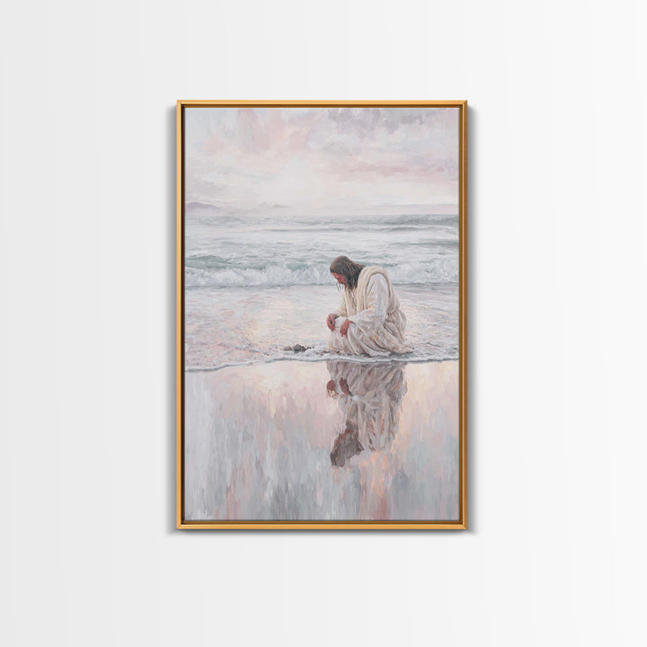 Shorelight Mercy – Framed Canvas Print – Christian Wall Art – Jesus Painting – Christian Art Canvas – Christian Gift Ideas – Christmas Art