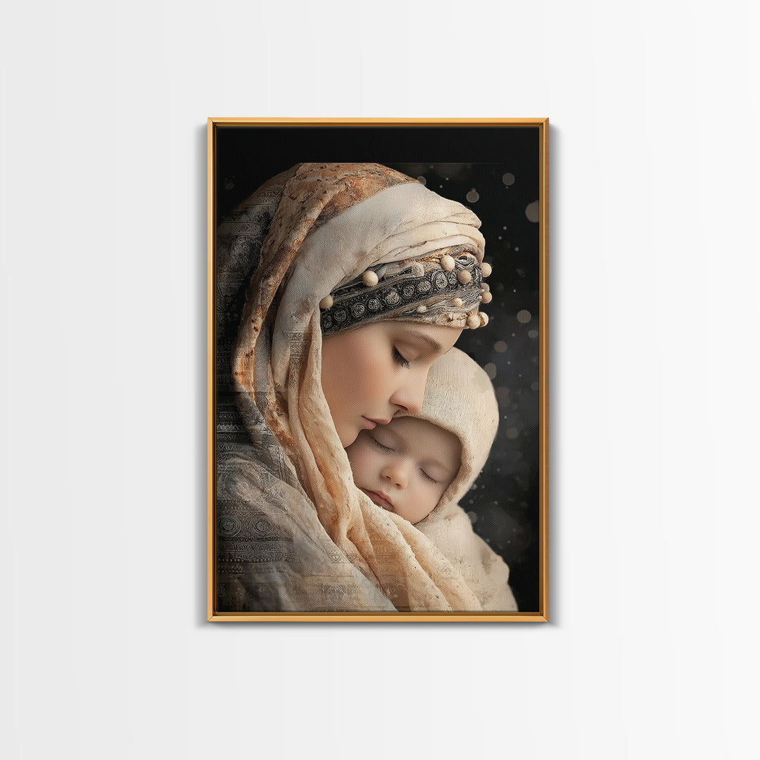 Radiant Madonna – Framed Canvas Print – Christian Wall Art – Mary And Jesus Painting – Christian Art Canvas – Christian Gift – Christian Ch