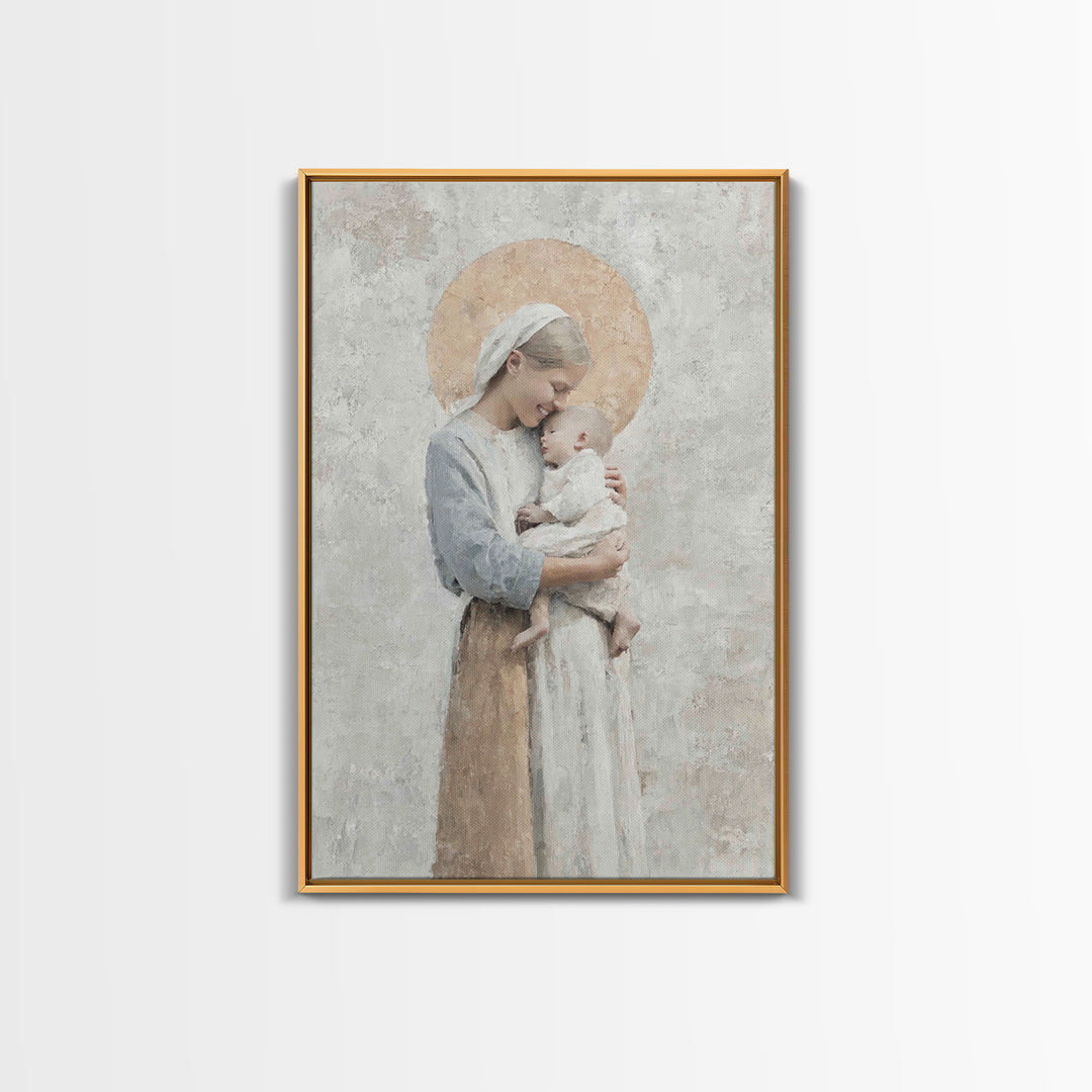 Gentle Hope Rising - Framed Canvas Print - Christian Art Canvas - Minimalist Christian Art - Christian Wall Art - Christian Painting - Chri