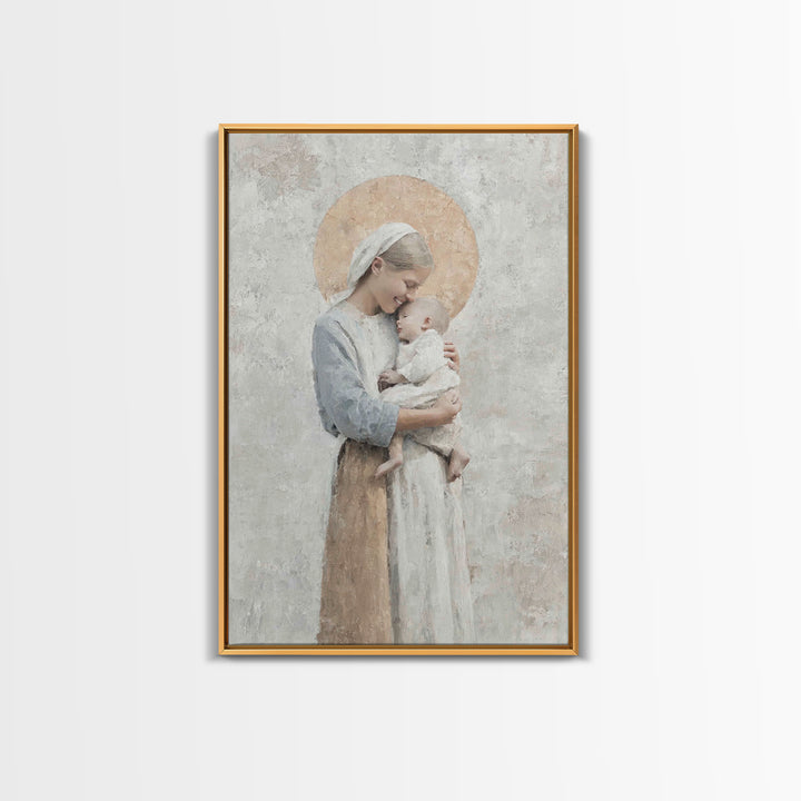 Gentle Hope Rising - Framed Canvas Print - Christian Art Canvas - Minimalist Christian Art - Christian Wall Art - Christian Painting - Chri