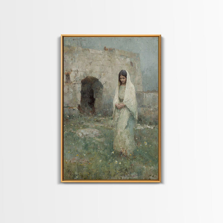 Silent Tomb Morning - Framed Canvas Print - Christian Wall Art - Christian Art Canvas - Christian Painting - Christian Decor - Christian Ar