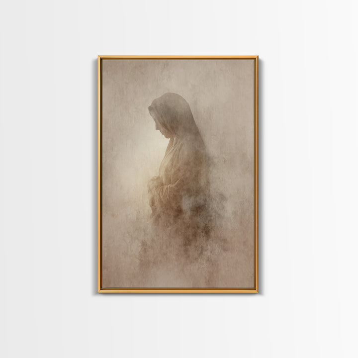 Quiet Reverence - Framed Canvas Print - Christian Art Canvas - Subtle Christian Art - Christian Wall Art - Christian Painting - Christian G