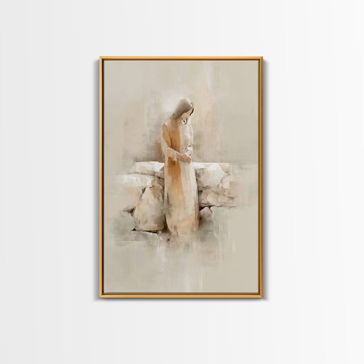 Garden Of Hope – Framed Canvas Print – Christian Art Canvas – Minimalist Christian Art – Christian Wall Art – Christian Painting – Christia