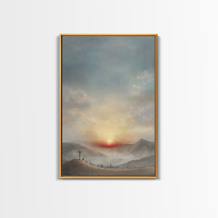 Resurrection Peace | Framed Canvas Print | Christian Art Canvas | Christian Wall Art | Modern Christian Art | Christian Gift