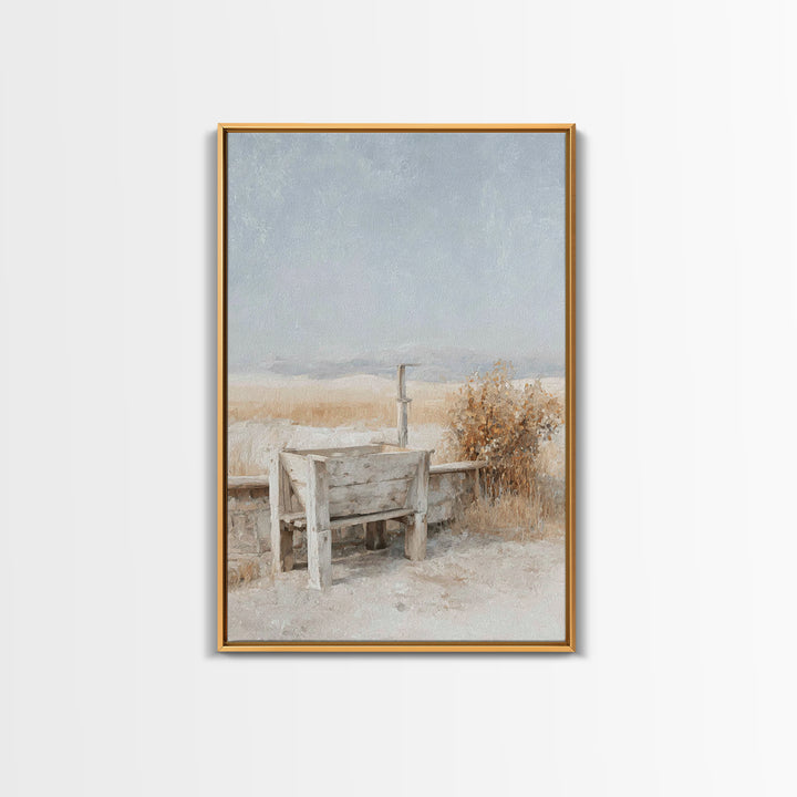 Silent Manger Field | Framed Canvas Print | Christian Art Print | Christmas Art | Minimalist Christian Art | Christian Decor