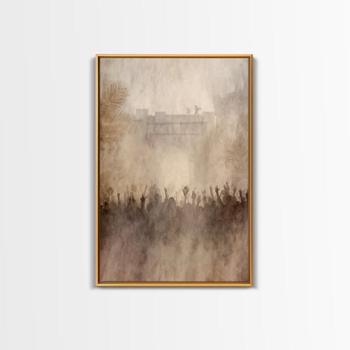 Crowds Of Praise | Framed Canvas Print | Christian Wall Art | Christian Art Work | Modern Christian Art | Christian Gift Ideas