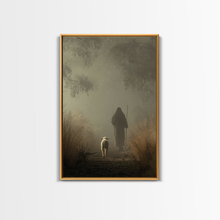 Silent Way – Framed Canvas Print – Christian Wall Art – Moody Christian Art – Christian Art Canvas – Jesus Painting – Christian Art Gift