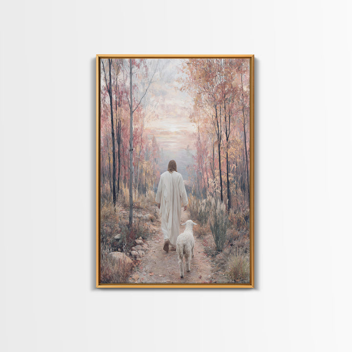 Forest Promise – Framed Canvas Print – Christian Art Painting – Christian Wall Art – Jesus Painting – Subtle Christian Paintings – Christia