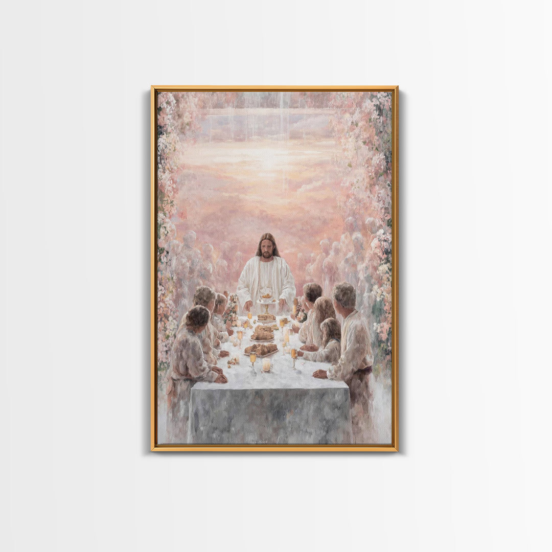 Heavenly Feast – Framed Canvas Print – Christian Wall Art – Christian Art Canvas – Christian Art – Jesus Painting – Christian Gift Ideas