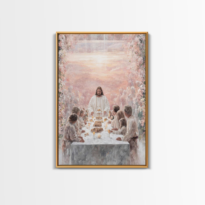 Heavenly Feast – Framed Canvas Print – Christian Wall Art – Christian Art Canvas – Christian Art – Jesus Painting – Christian Gift Ideas