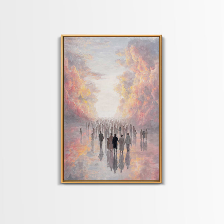 Heavenly Multitude | Framed Canvas Print | Christian Wall Art | Christian Art Canvas | Christian Painting | Christian Decor | Christmas Art