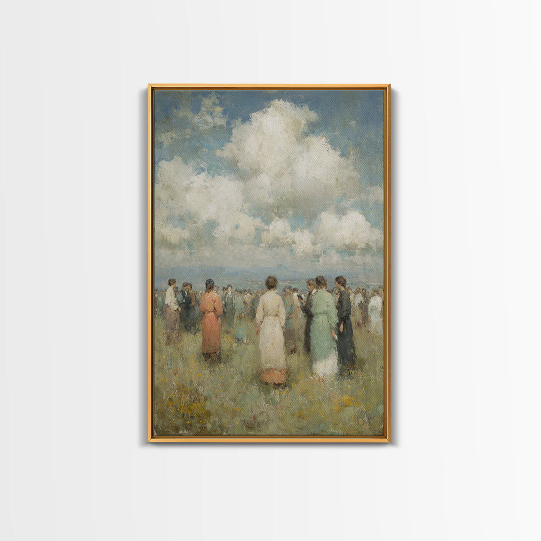 Field Of Fellowship | Framed Canvas Print | Christian Wall Art | Christian Art Canvas | Christian Painting | Christian Decor | Christmas Ar