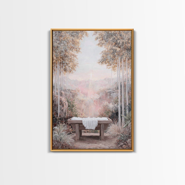 Dawn Of Promise – Framed Canvas Print – Christian Wall Art – Christian Art Canvas – Christmas Art – Christian Gift Ideas – Subtle Christian