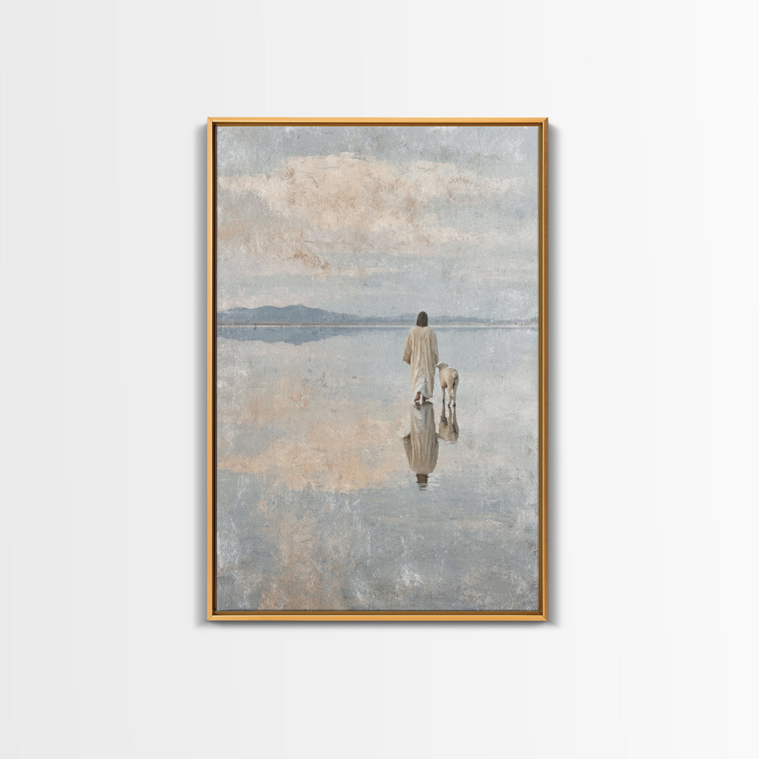 Horizon Of Peace – Framed Canvas Print – Christian Wall Art – Christian Art Canvas – Jesus Painting – Subtle Christian Art – Christian Gift
