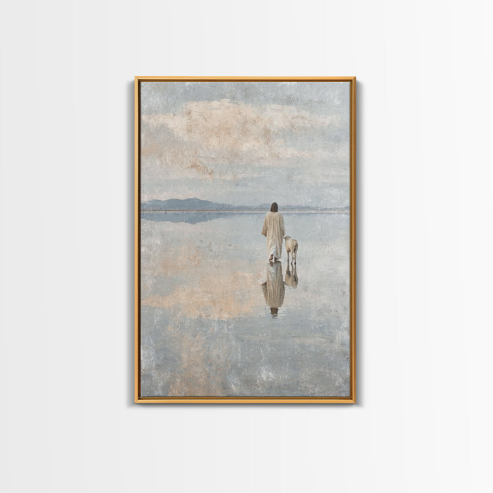 Horizon Of Peace – Framed Canvas Print – Christian Wall Art – Christian Art Canvas – Jesus Painting – Subtle Christian Art – Christian Gift