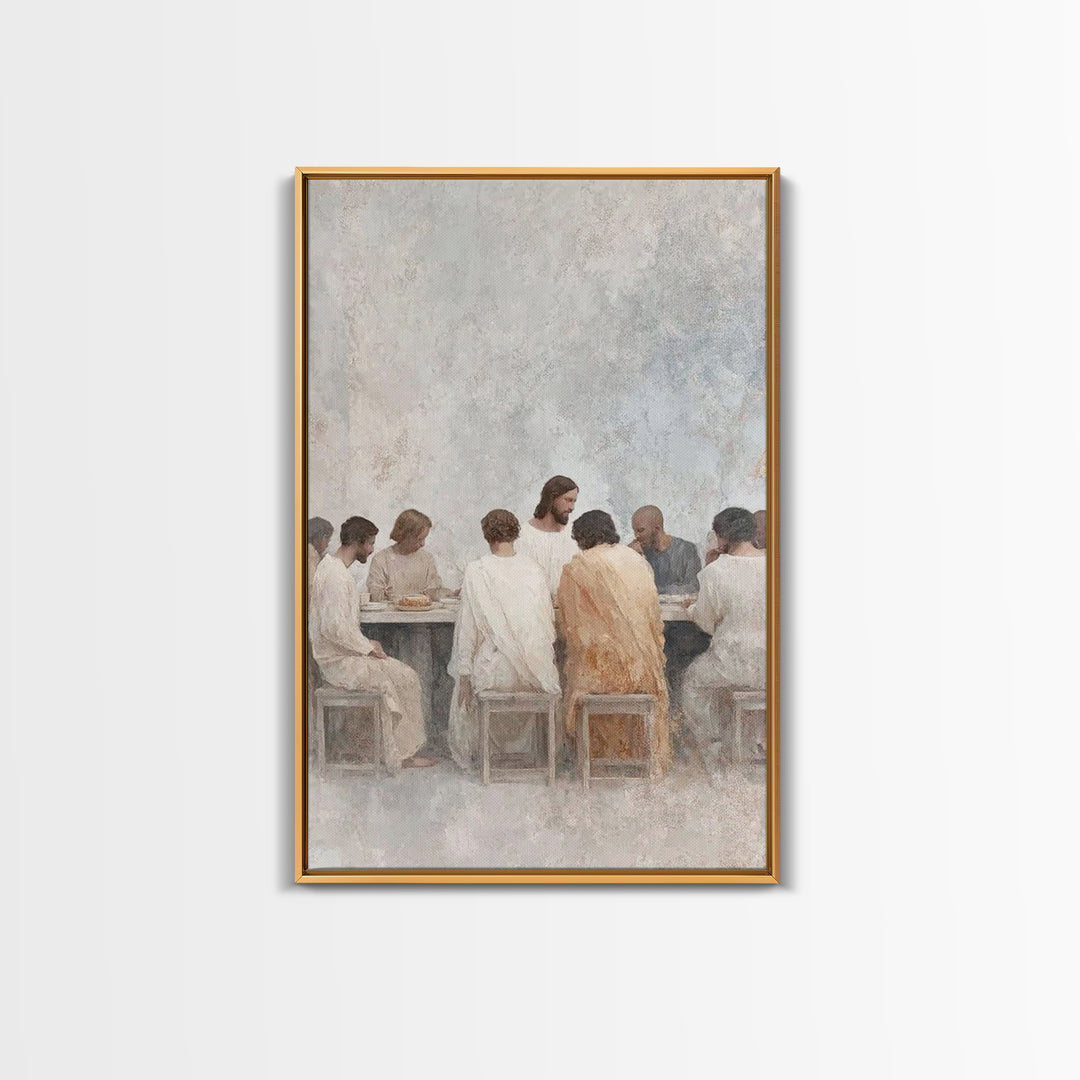 Heavenly Banquet – Framed Canvas Print – Christian Art Print – Christian Wall Art – Jesus Painting – Modern Christian Art – Christian Chris