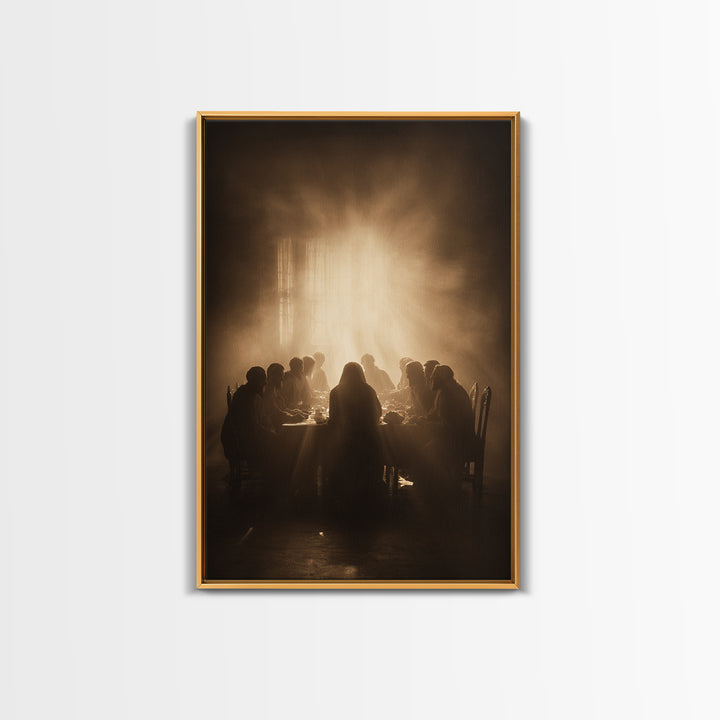 Upper Room Calm – Framed Canvas Print – Christian Wall Art – Christian Art Canvas – Jesus Painting – Moody Christian Painting – Christian C