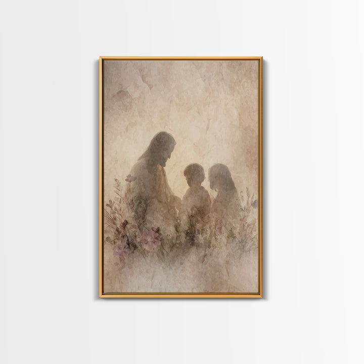 Blossoms Of Mercy – Framed Canvas Print – Christian Wall Art – Christian Art Canvas – Jesus Painting – Subtle Christian Art – Christian Art