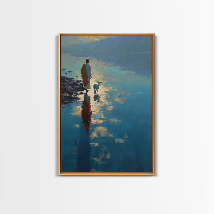 Dawn Of Mercy, Framed Canvas Print, Christian Art Canvas, Christian Wall Art, Jesus Painting, Large Christian Art, Christian Christmas Art
