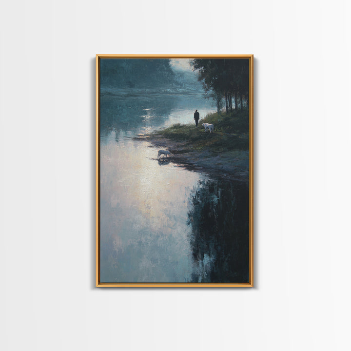 Silent Morning Hope, Framed Canvas Print, Christian Wall Art, Christian Art Canvas, Jesus Painting, Minimalist Christian Art, Christmas Art