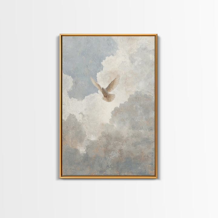 Cloudborne Peace – Framed Canvas Print – Christian Wall Art – Christian Art Canvas – Minimalist Christian Art – Subtle Christian Art – Chri