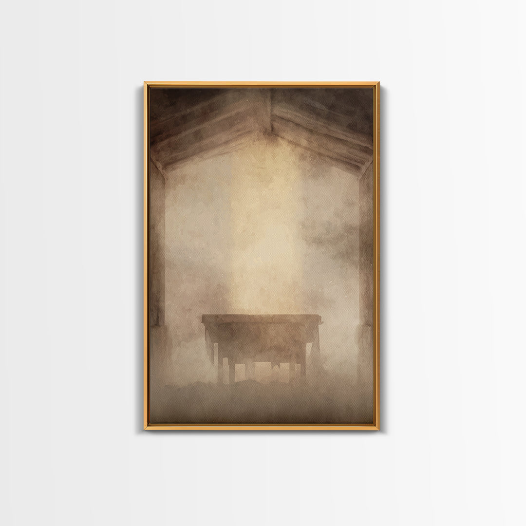 Sanctuary Light, Framed Canvas Print, Christian Art Canvas, Christian Wall Art, Subtle Christian Art, Modern Christian Art, Christian Decor