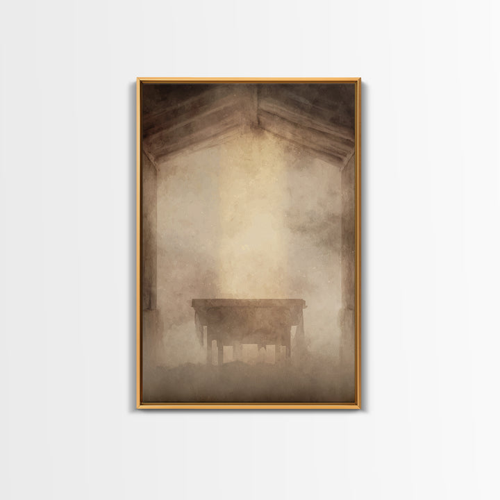 Sanctuary Light, Framed Canvas Print, Christian Art Canvas, Christian Wall Art, Subtle Christian Art, Modern Christian Art, Christian Decor