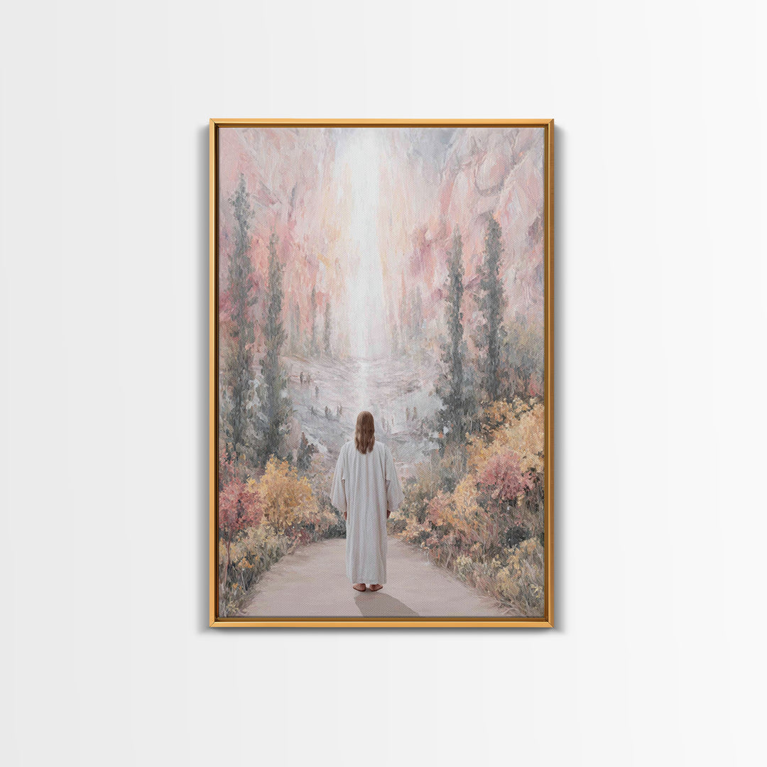 Celestial Path – Framed Canvas Print – Christian Wall Art – Jesus Painting – Christian Art Canvas – Christmas Art – Christian Decor