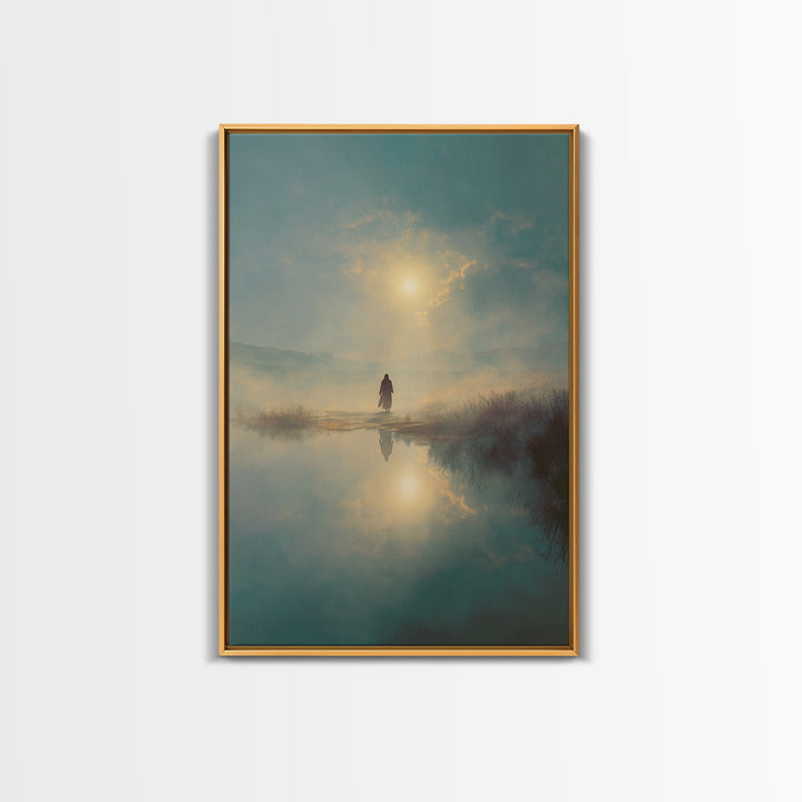 Radiant Dawn – Framed Canvas Print – Jesus Wall Art – Christian Art Print – Modern Christian Art – Christmas Art – Christian Gift Ideas
