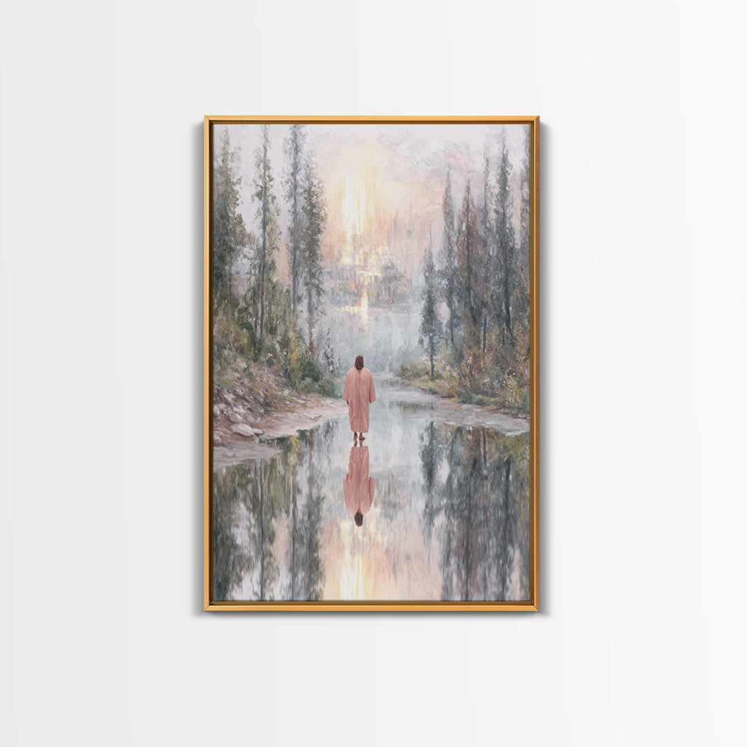 Eternal Light – Framed Canvas Print – Christian Art Work – Jesus Canvas Art – Subtle Christian Art – Christian Christmas Art – Christian De