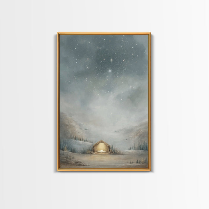 Star of Bethlehem – Framed Canvas Print – Christmas Art – Christian Wall Art – Christian Art Canvas – Christian Christmas Decor – Christian