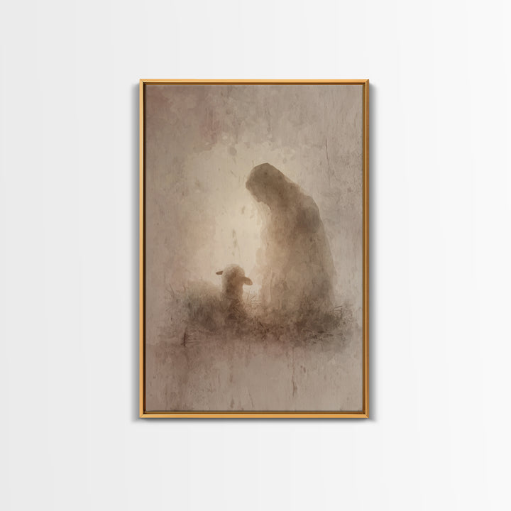 Holy Night Stillness | Framed Canvas Print | Christian Wall Art | Christmas Wall Art | Christian Christmas Art | Jesus Christmas Art | Chri