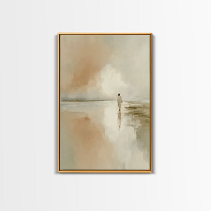 Graceful Shore Path | Framed Canvas Print | Christian Wall Art | Christian Art Canvas | Modern Christian Art | Subtle Christian Art | Chris